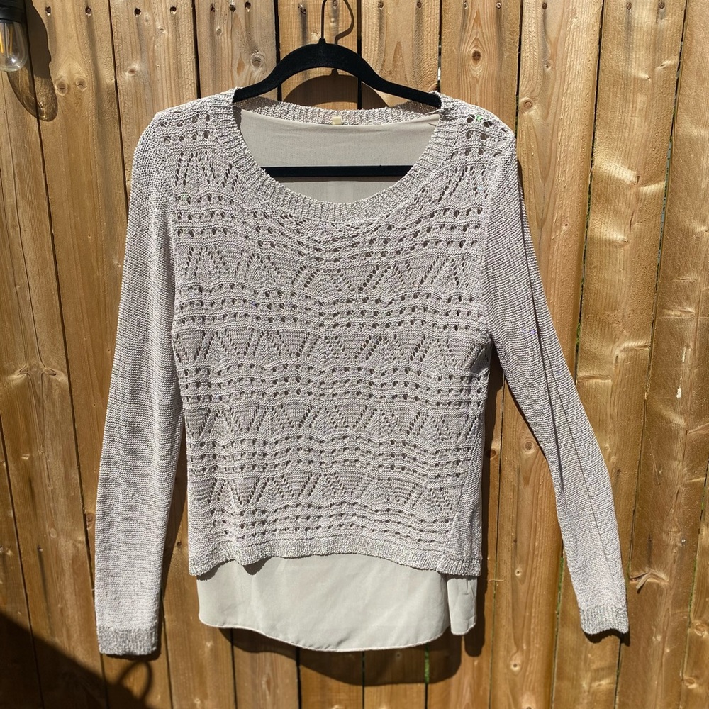 Tan sparkly sweater